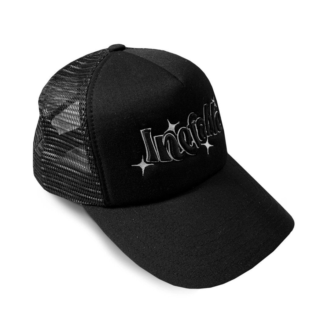 Inefable Trucker Hat Sirius Black- topi trucker jaring pria hitam terlaris premium tebal