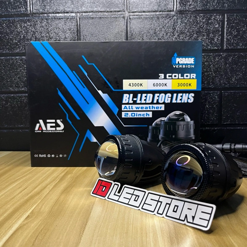 Biled Foglamp AES FX 3 warna Aes 2 inch 45 Watt Mini Foglamp 3 warna Blue Lens