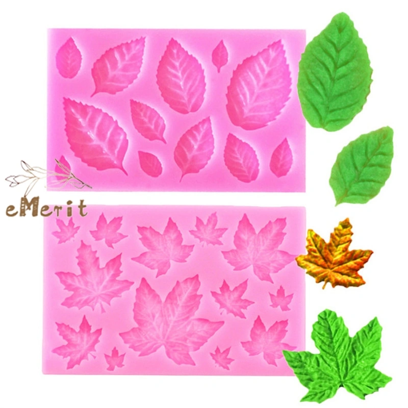 Cetakan Memanggang Kue Fondant DIY Cetakan Silikon Daun Maple Daun Cetakan Jeli Coklat eMerit
