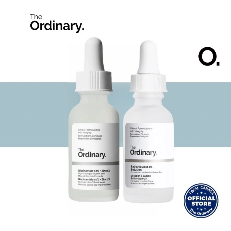 The Ordinary Set Acne Treatment Oil Control Pimple Marks Remover Niacinamide With Salicylic Acid