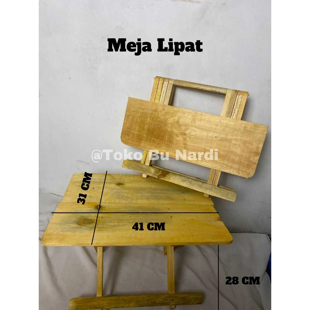 Meja ngaji kayu lipat / meja belajar anak / Meja laptop portable / rehal quran