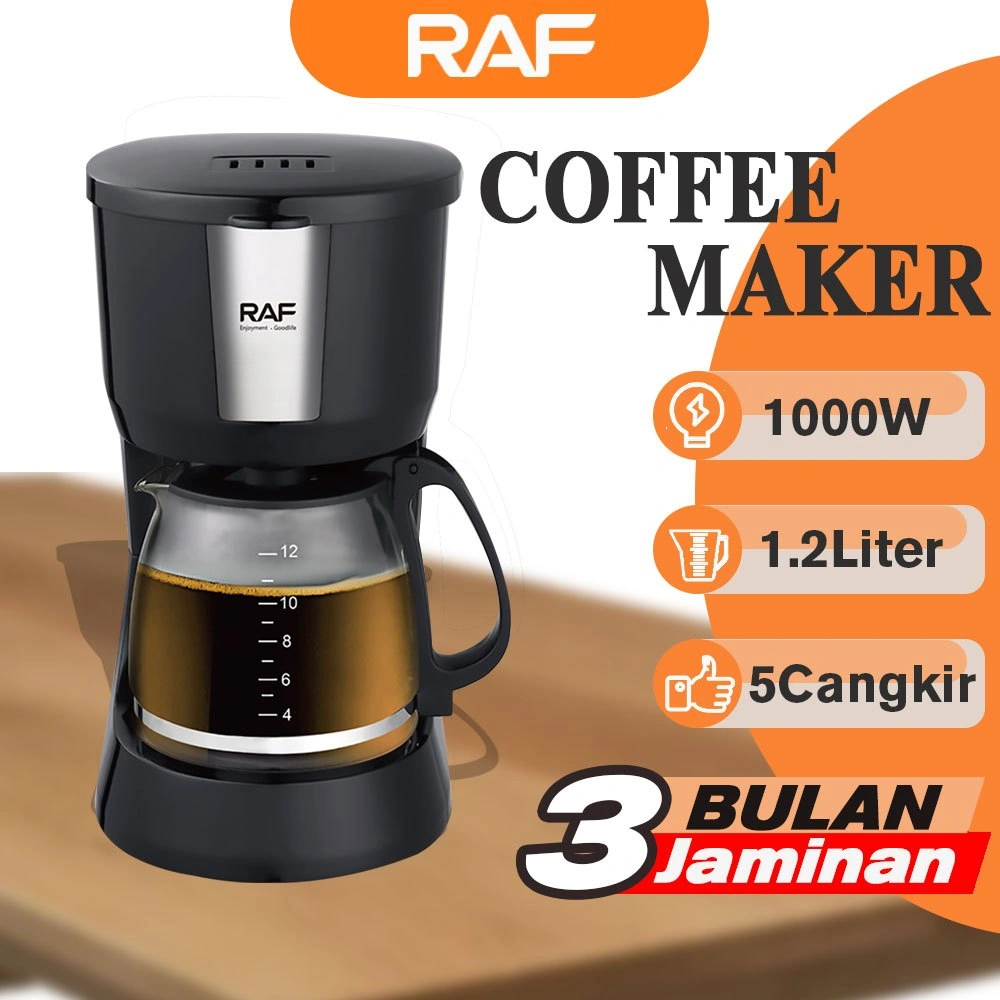 RAF Mesin kopi Pembuat Teh Drip Coffee Maker Elektrik Otomatis Mesin Kopi Espreso
