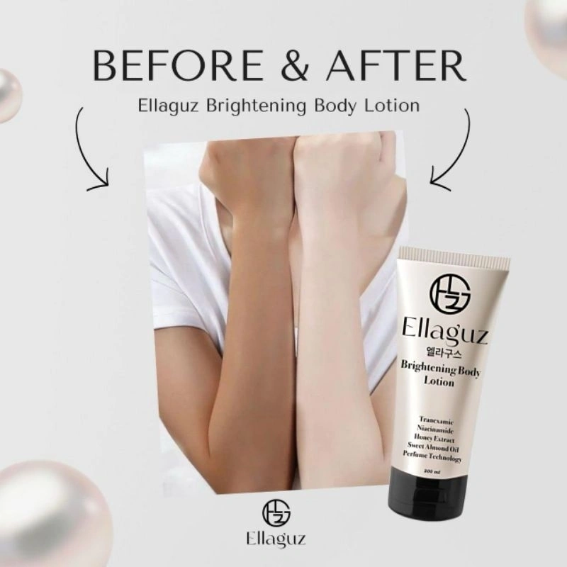 ELLAGUZ INSTANT WHITENING BODY LOTION ORIGINAL BPOM 200ML