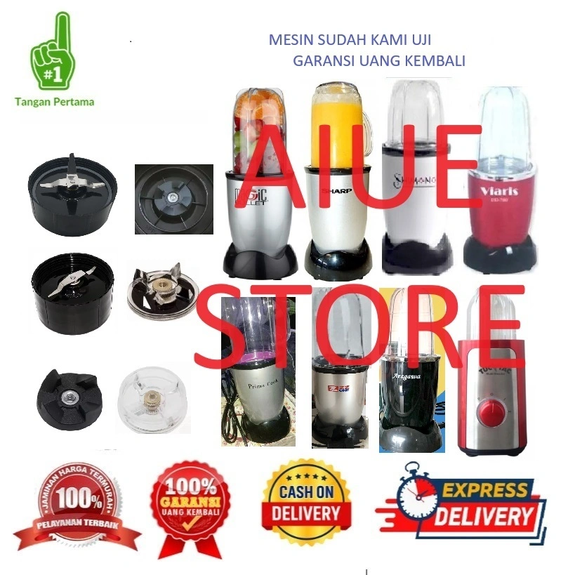 Sparepart Pisau Mounting dan Gelas Gear Blender Bullet juice SHARP Blazter Blaster Mix N Blend PRIMA Krisbrow VIARIS CYPRUS TULIP ARAGAWA SHIMONO  TULIP Magice Bullet