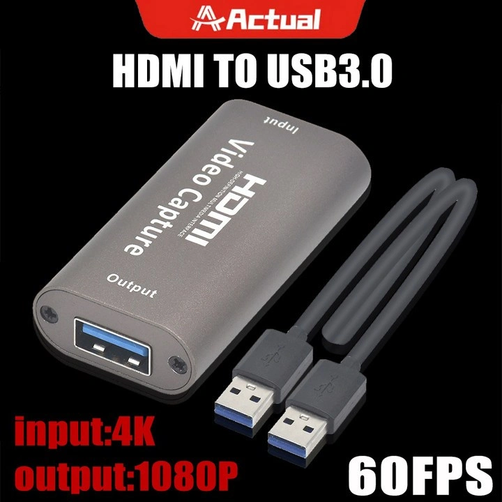Actual【COD】4K USB 3.0 with cable HDMI Video Capture Card Phone Game Webcast Course Study Video Recording Board 1080P