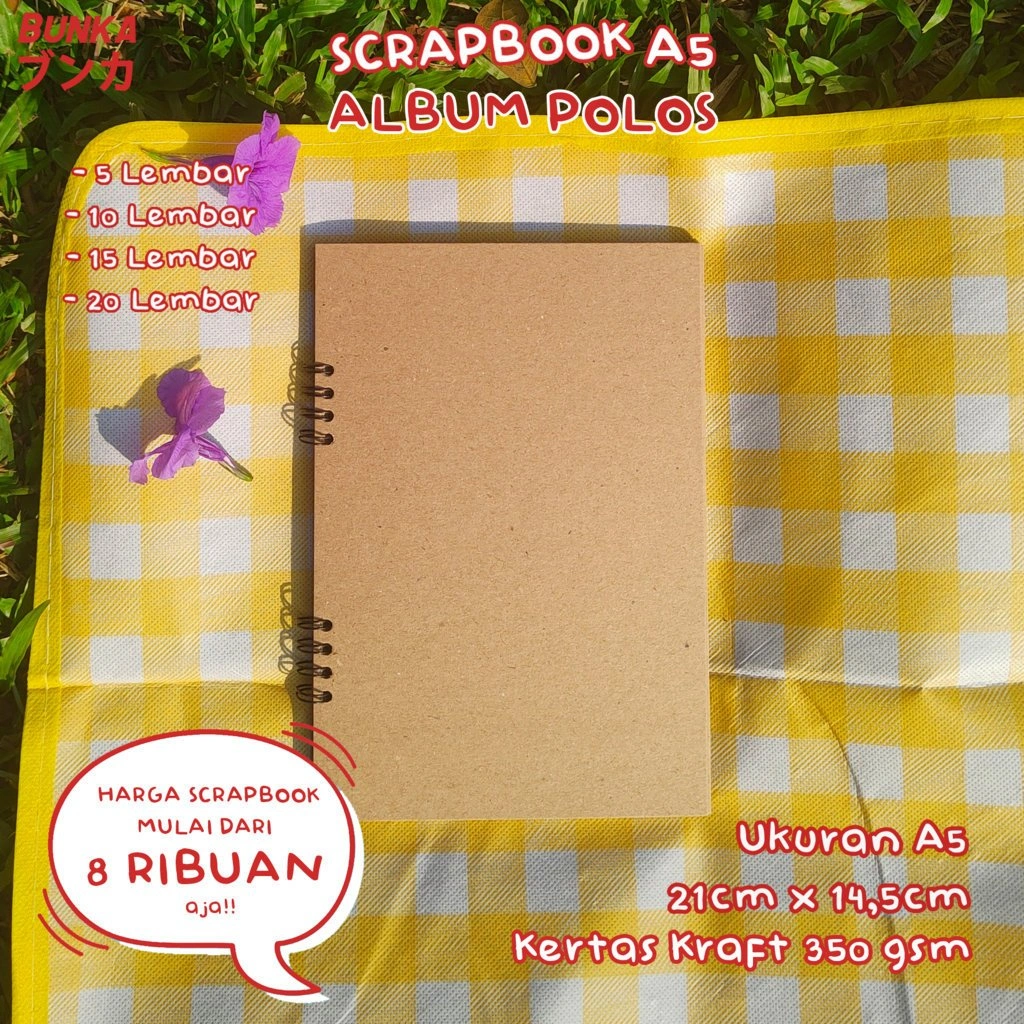 Scrapbook 350 gsm 8 ring Aesthetic Album vintage buku catatan story book kado anniversary valentine cowok cewek murah Vertical Gift Hampers