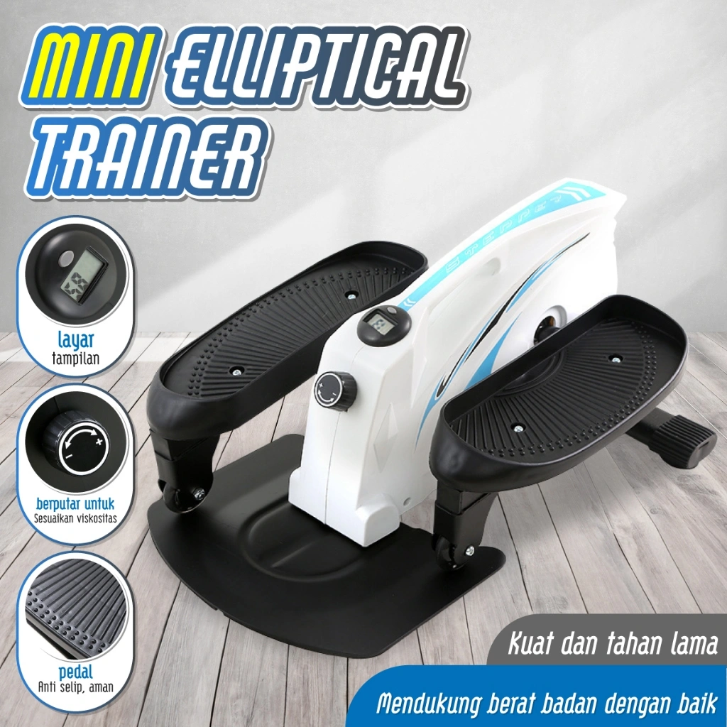 HTD SPORT Stepper elips mini Gym alat fitness rumah Exercise Bike Alat Olahraga Portable