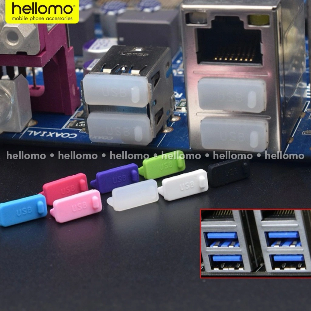 Penutup Anti Debu Lubang USB A Silicone Dust Proof Cover Pelindung Plug in USB-A Tipe A Male