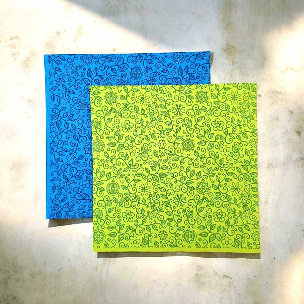 Kertas Origami Motif 16 x 16 cm - Isi 20 Lembar - Batik Lipat