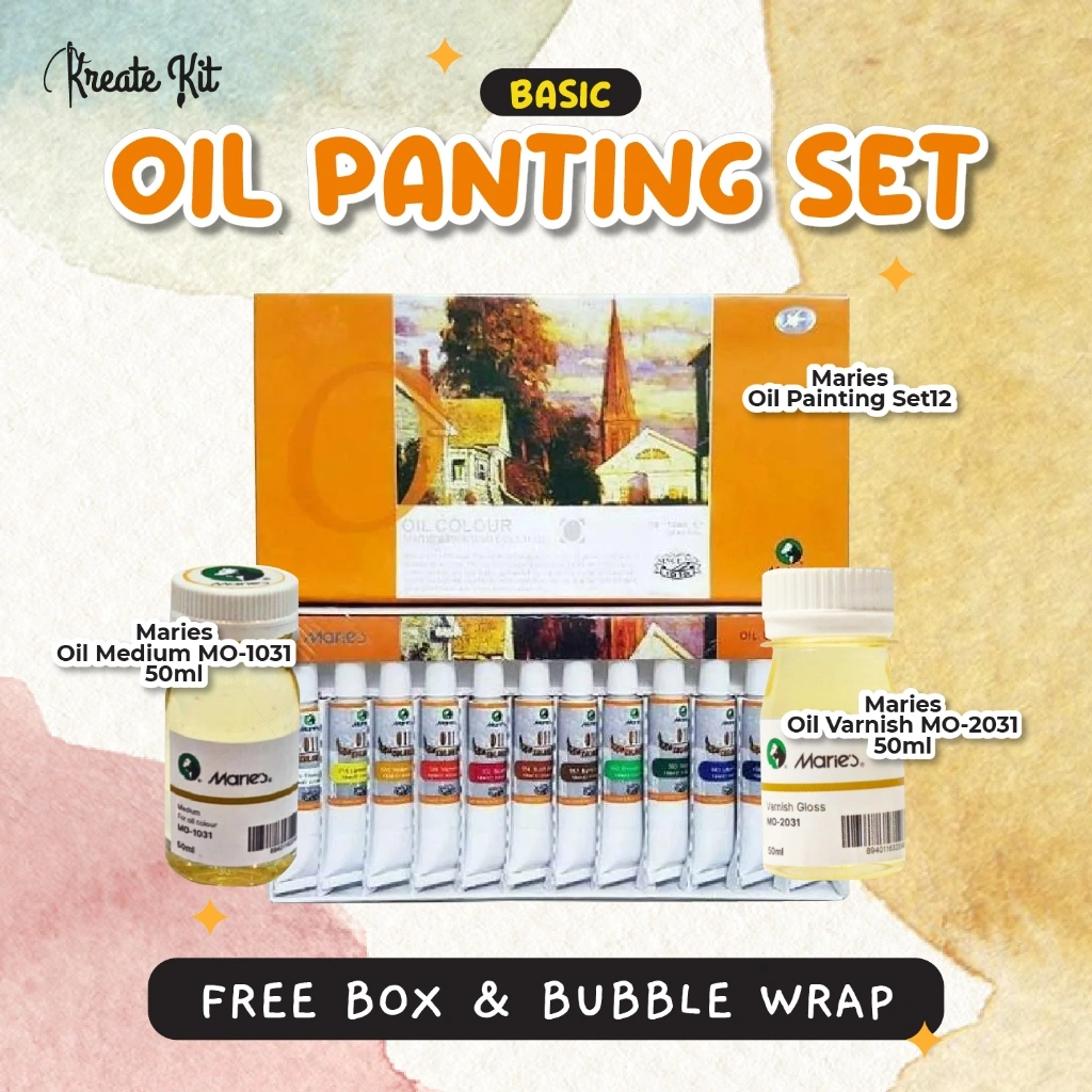 Set Cat Minyak Oil Painting Series Lengkap [Kreate.Kit]