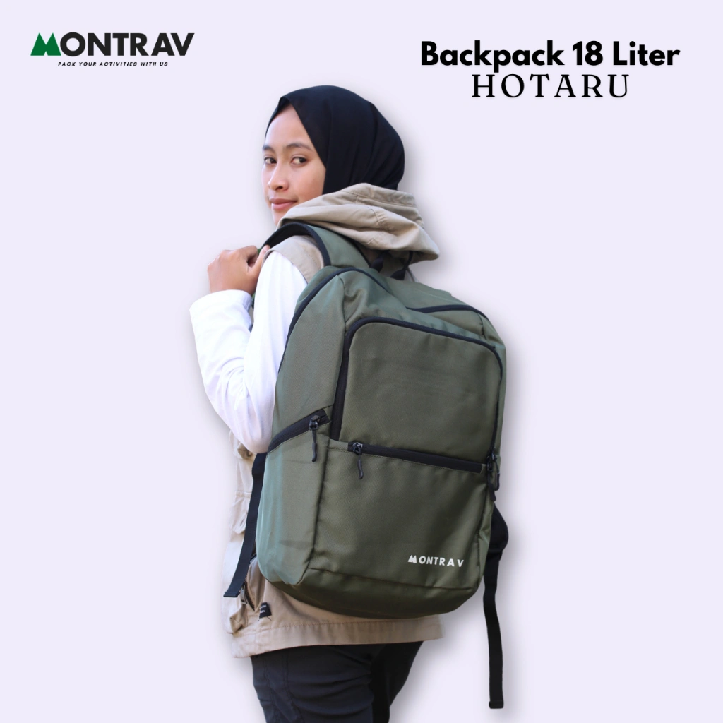 MONTRAV Hotaru Tas Ransel Punggung - Tas Punggung Kerja Sekolah 20 Liter