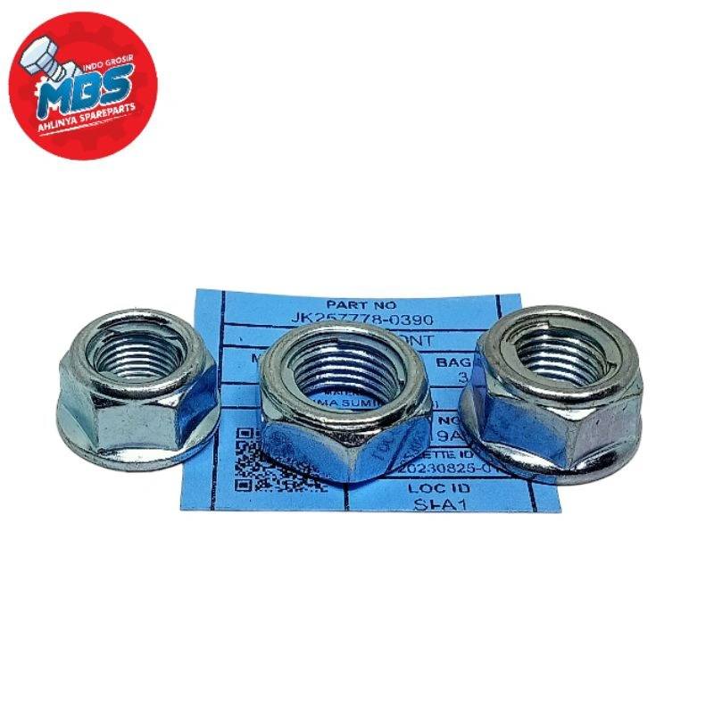 NUTS FLANGE LOCK MUR RODA M12 , M14 MUR RODA HONDA MATIC BAUT KUNCI 17 19 22;
