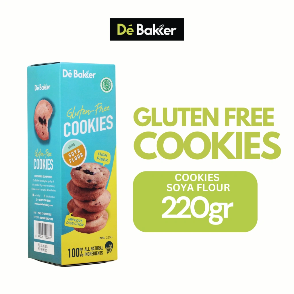 Debakker Gluten Free Cookies Cookies Bebas Gluten - Healthy Food - Diet Snack - Vegan Friendly - Bread Roti