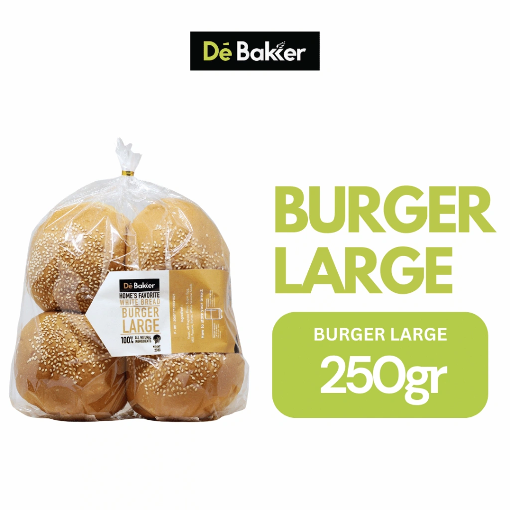 Debakker Bakery Burger Large Roti Burger - Healthy Food - Diet Snack - Vegan Friendly - Bread Roti