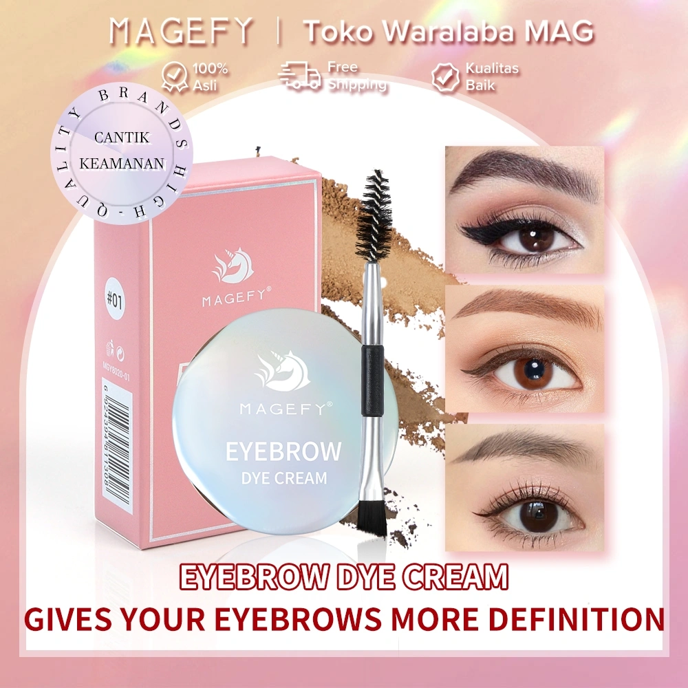 【CUCI GUDANG】Eyebrow Dying Cream 2-In-1 Eyebrow Cream & Not Easy To Be Stained And Powder Gel Pomade Waterproof 8020