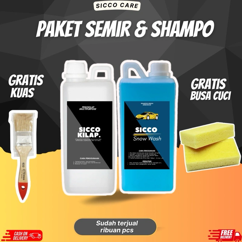 Sicco Care Semir dan Shampo Motor Mobil 1 Liter