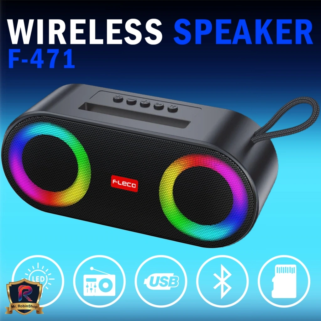 Speaker Portable Bluetooth super Bass Rechargeable dengan dudukan smartphone