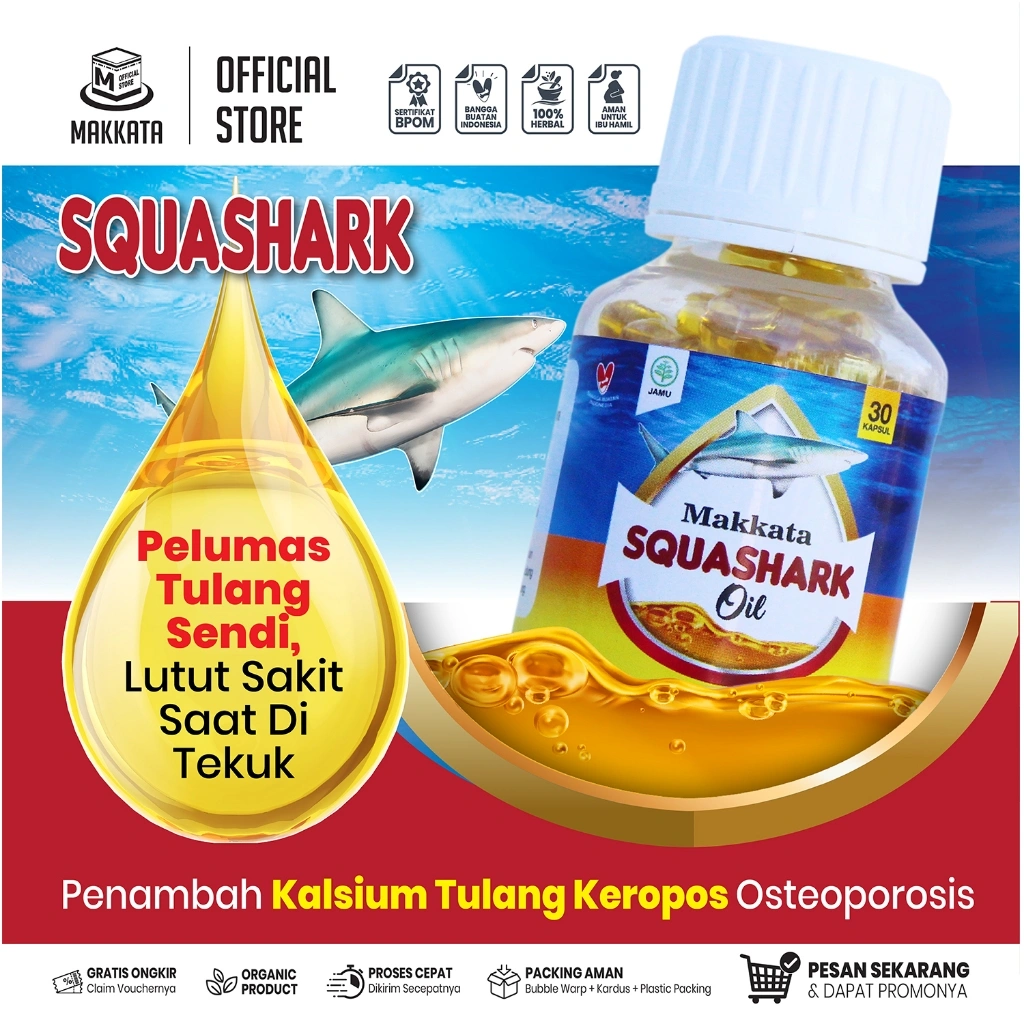 SQUASHARK Pelumas Tulang Sendi Lutut, Sakit Saat Di Tekuk Kalsium Tulang Keropos Lutut Berbunyi