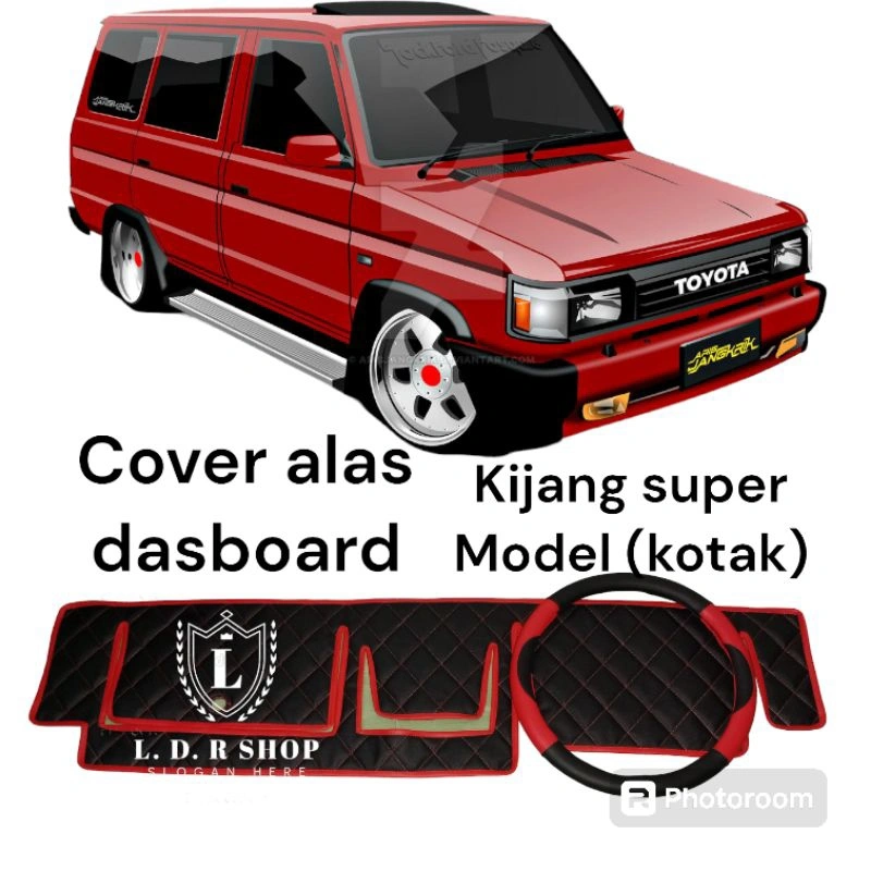 alas dasboard +sarung stir kijang super (model kotak)