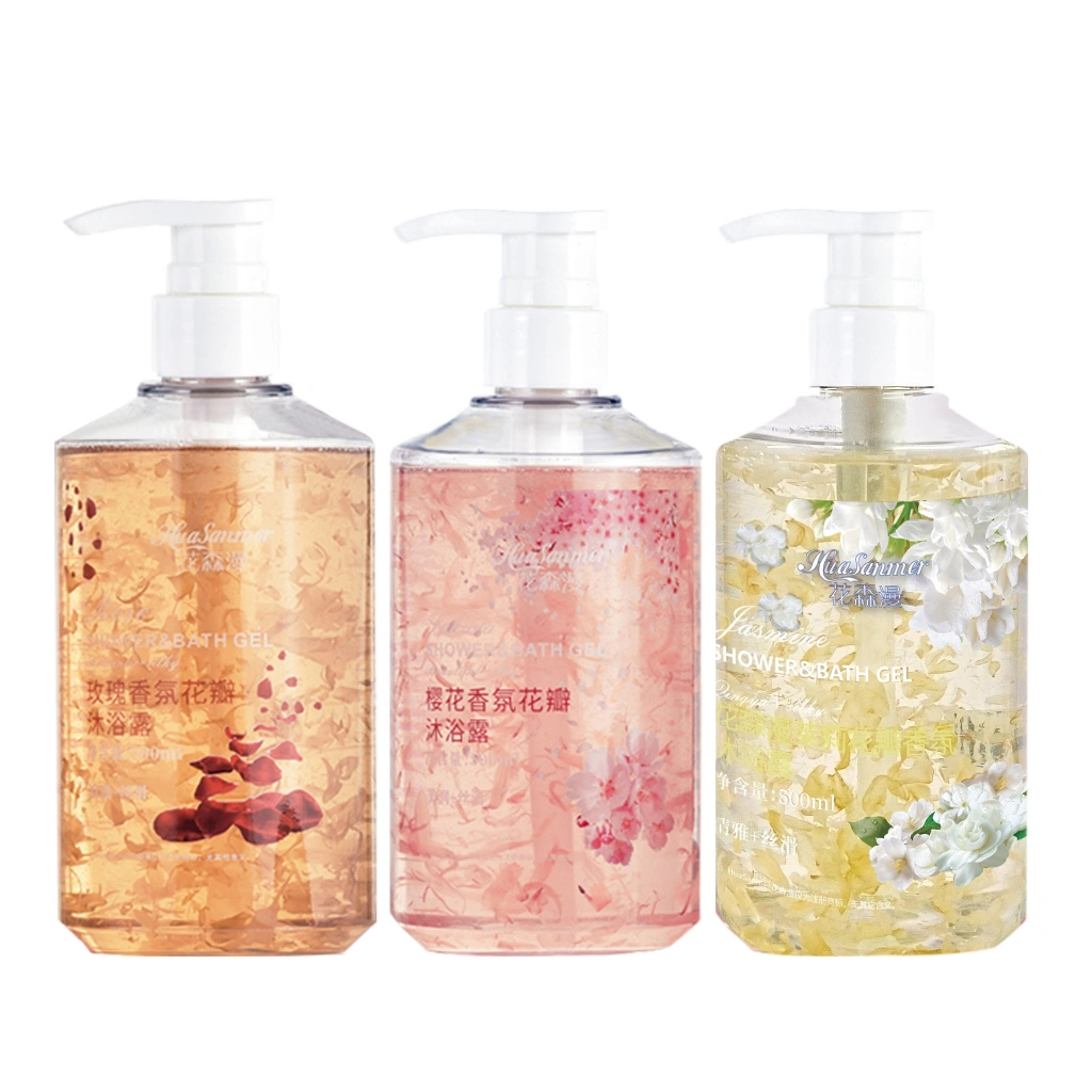 Sakura/ Mawar/ Melati Shower Gel dengan Kelopak Bunga Asli