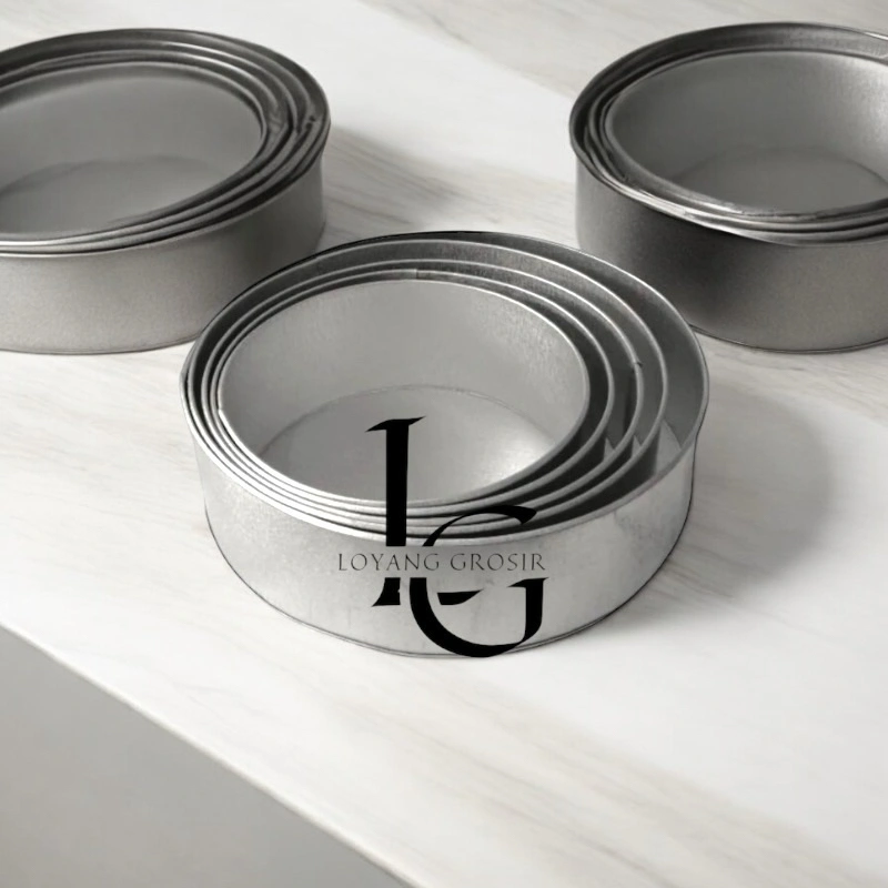 Loyang bulat susun/set/isi 5 tinggi 7cm galvalum