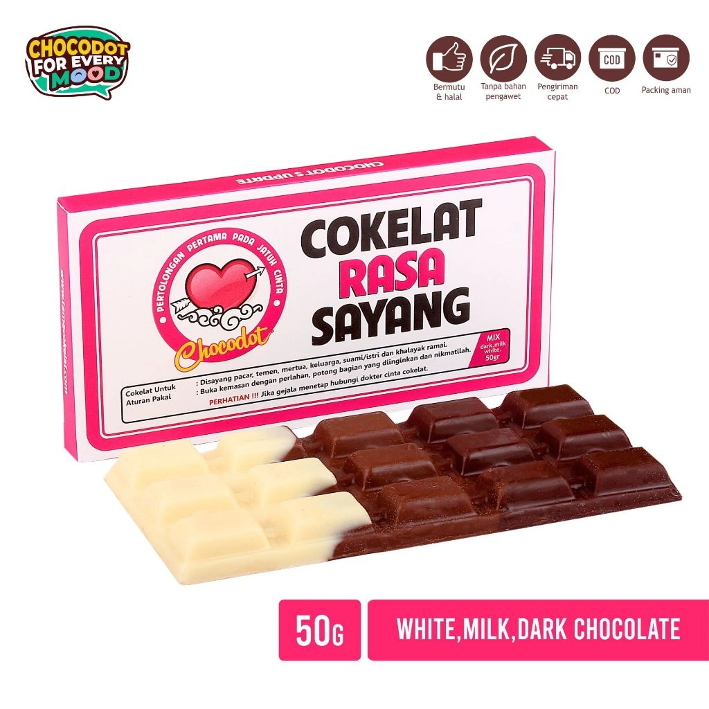 Coklat Chocodot Mood Series Rasa Sayang 50g