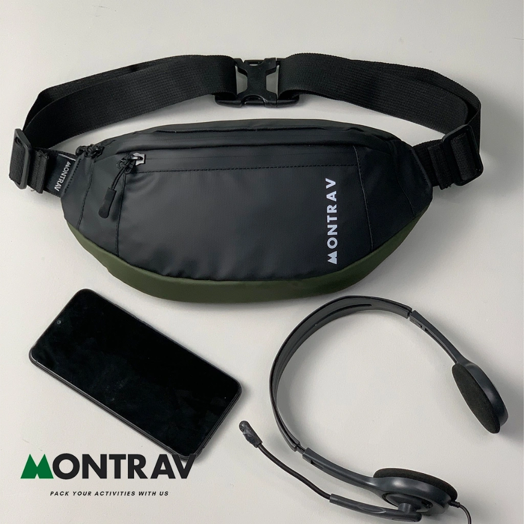 MONTRAV Ochi Tas Pinggang Selempang Anti Air Pria Wanita Waist Bag Crossbody Waterproof Outdoor