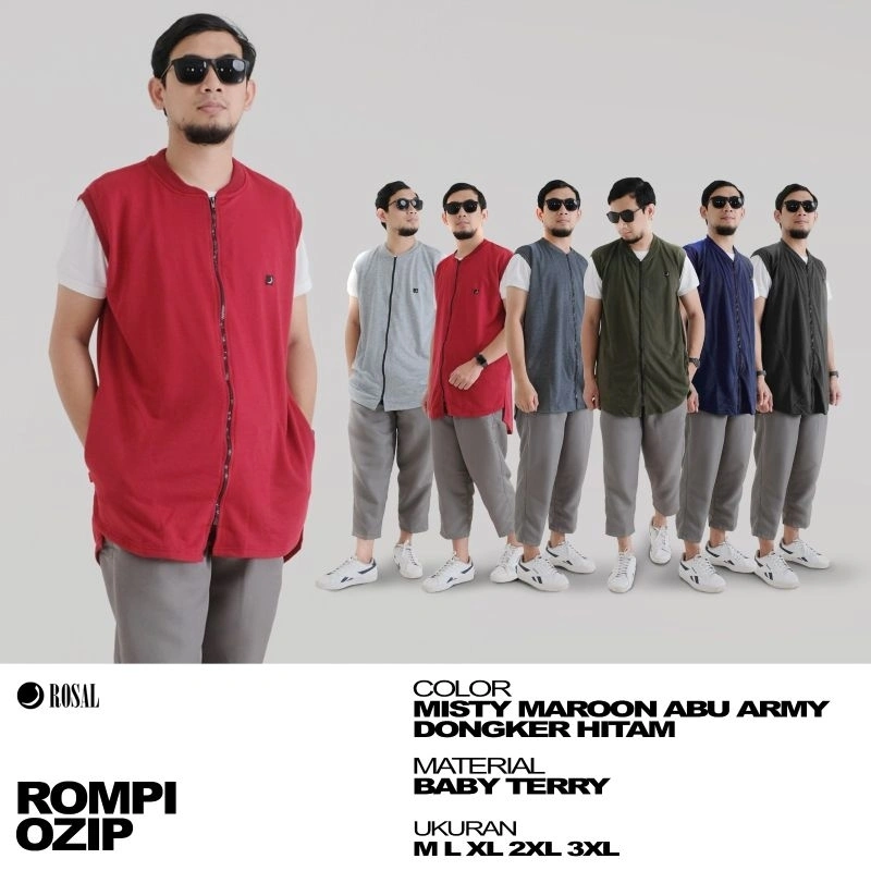 Rompi Shalat Ozip ROSAL Pria Dewasa Ukuran M L XL 2XL 3XL