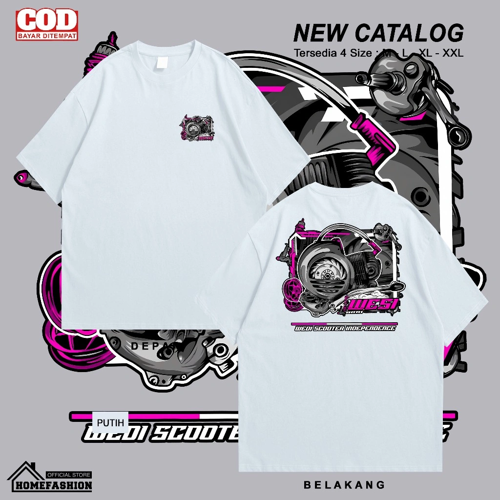 Tshirt Kaos SCOOTER INDEPENDENCE garage_ Vespa Sprint Piagio_ Vespa matic | BAJU RACE | 2 STROKE | 4 STROKE | KAOS MOTIF BALAP | DRAG | ghost.buster STEERING WHEELS STORE PILOTTER PROSTREET