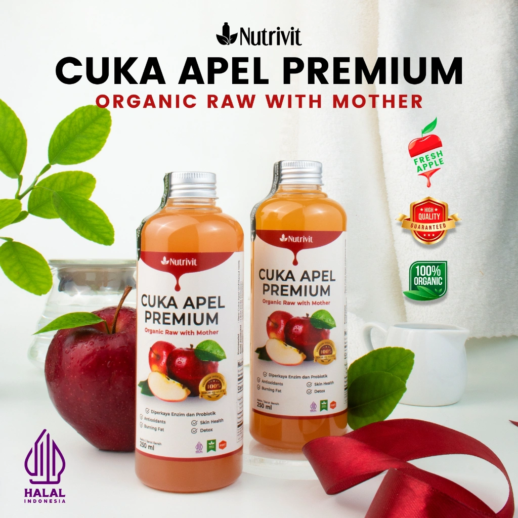 Nutrivit - Cuka Apel Premium 250ml With Mother / Apple Cider Vinegar