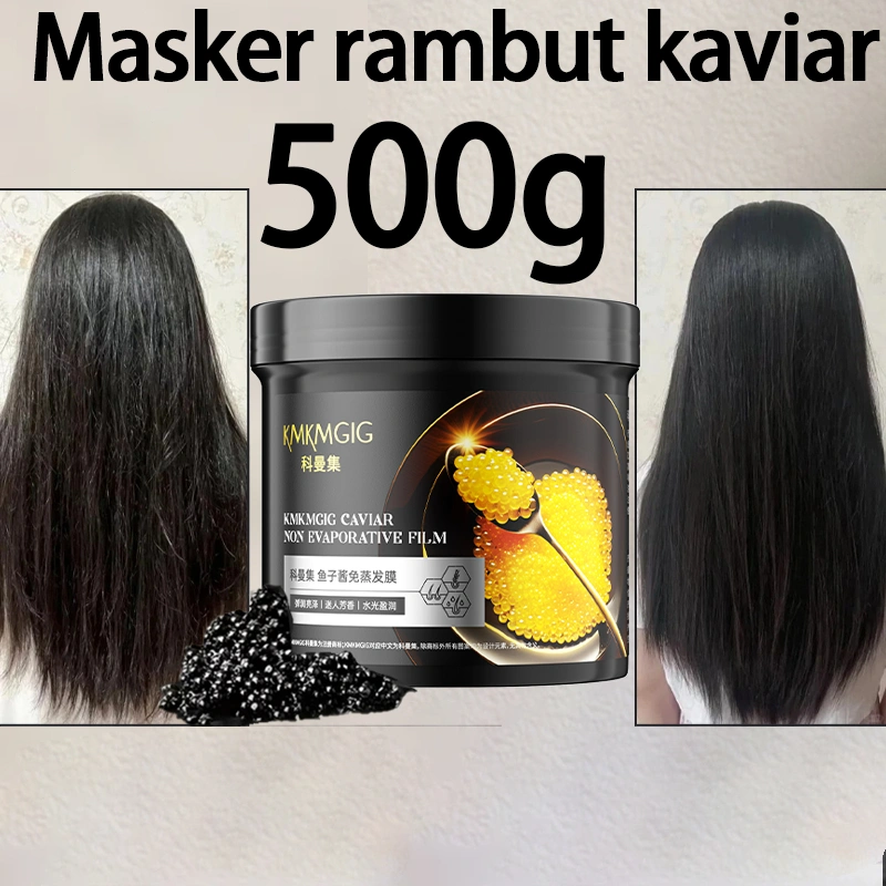 Masker rambut kaviar untuk perbaikan 500g Masker rambut untuk memperbaiki rambut kusut menjadi halus