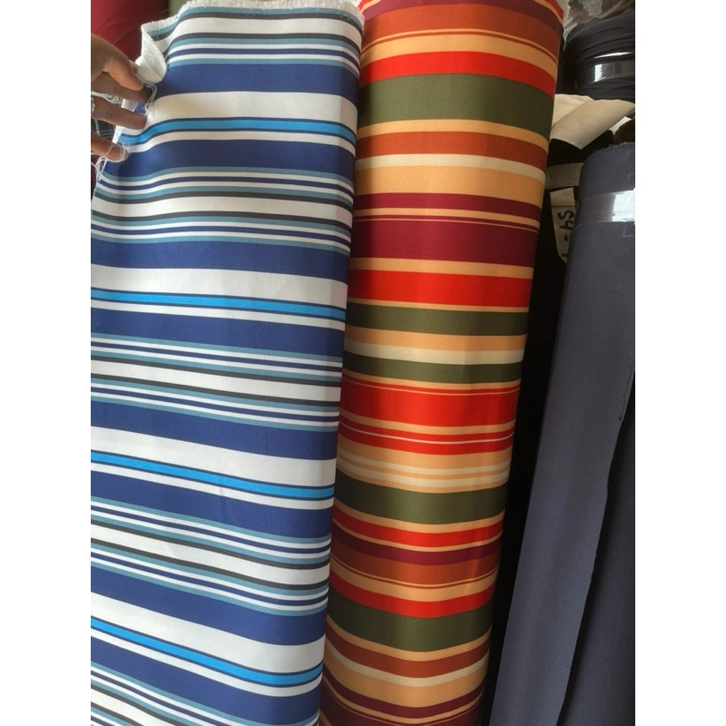 kain motif salur kain canvas polister bahan tas motif salur bahan tote bag tas kerja