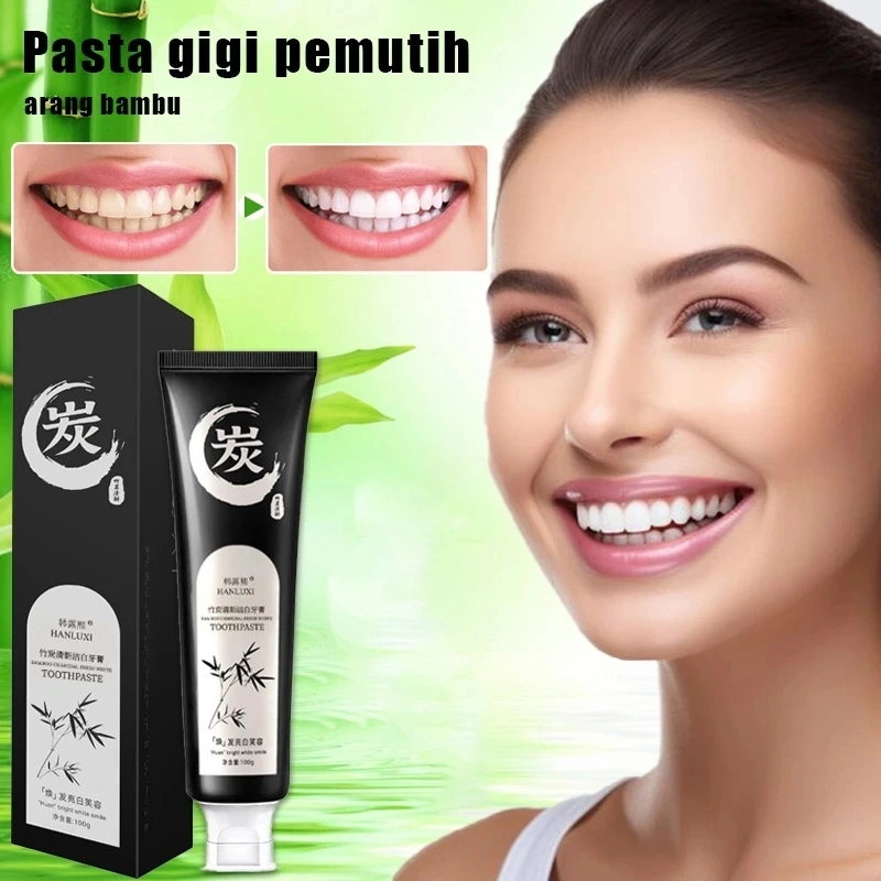 Pasta Odol Pemutih Gigi Kuning dan Penghilang Karang Gigi Paling Ampuh Bamboo Charcoal Toothpaste
