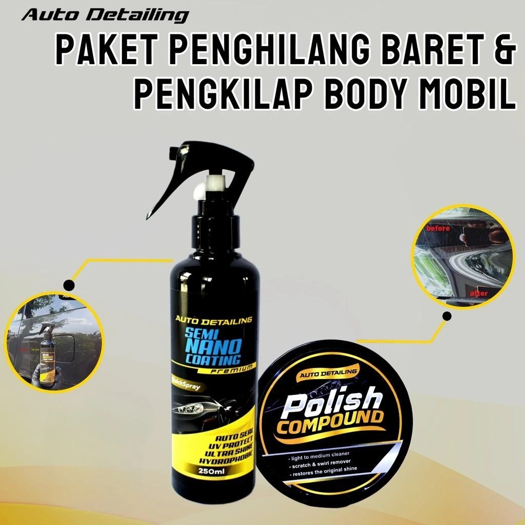 Penghilang Baret Lecet Mobil Pengkilap Body Kendaraan Kompon Motor