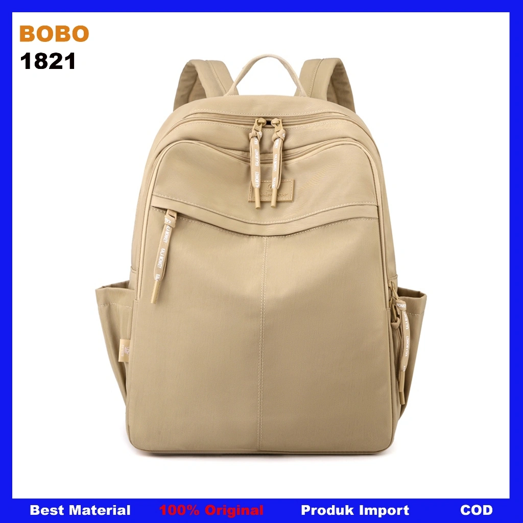 Tas Ransel wanita BOBO 1821 laptop 15in, nylon premium waterpfroof