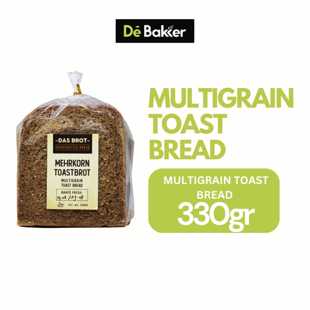 Debakker Toast Multigrain Roti Tawar Gurih - Healthy Food - Diet Snack - Vegan Friendly - Bread Roti