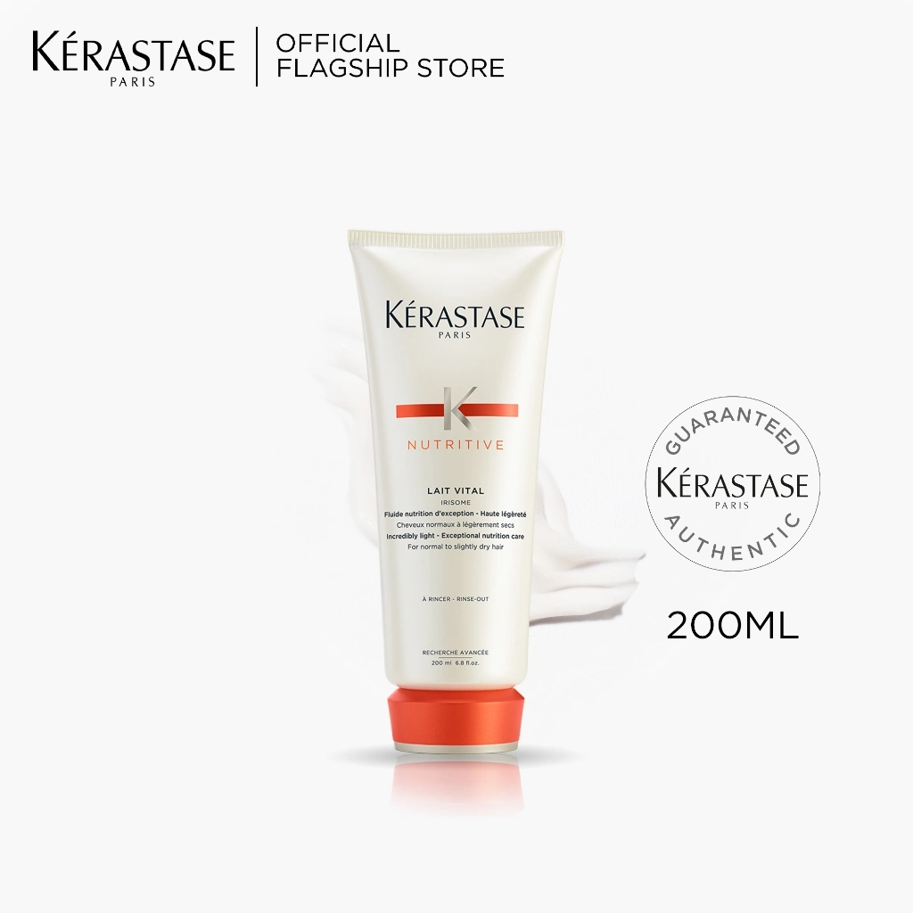 Kerastase Nutritive Lait Vital 200ml Conditioner for Dry Hair - Kondisioner dengan Tekstur Ringan untuk Rambut Kering, Diperkaya Plant Based Protein dan Niacinamide