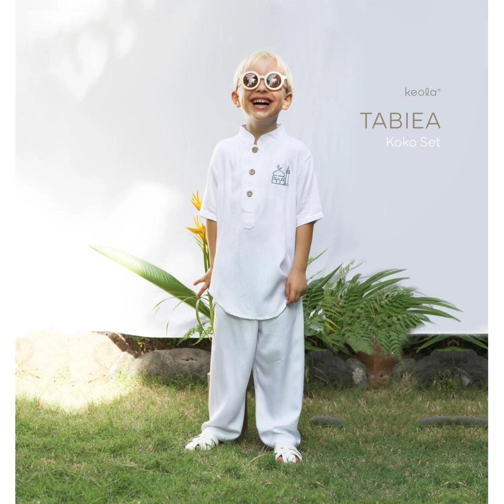 KEOLA - Tabiea Set Setelan Muslim Baju Koko Anak Usia 1 – 6 Tahun