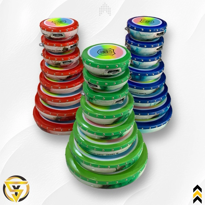 Rebana Qosidah Qasidah Lasqi isi 8 Motif Keramik merk “M Yunus Super Quality”