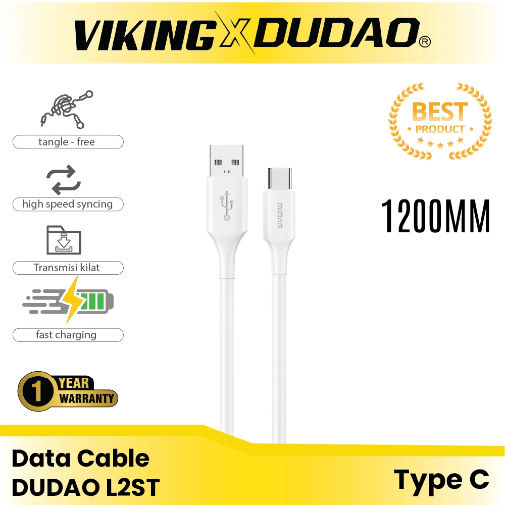 VIKING x DUDAO Kabel Data L2ST Type C Fast Charging
