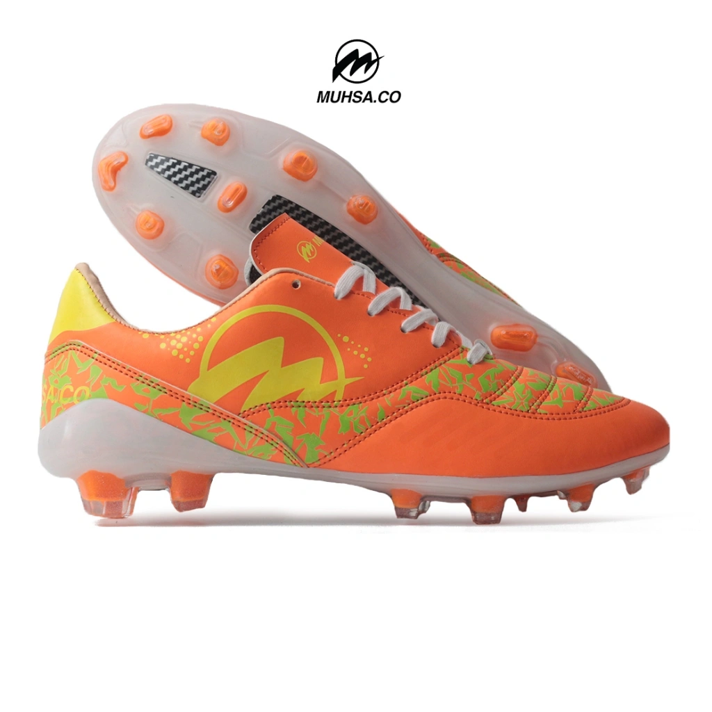 MUHSA CO Catalyst Sparkle Sepatu Bola Original Pria Orange/White /Cream