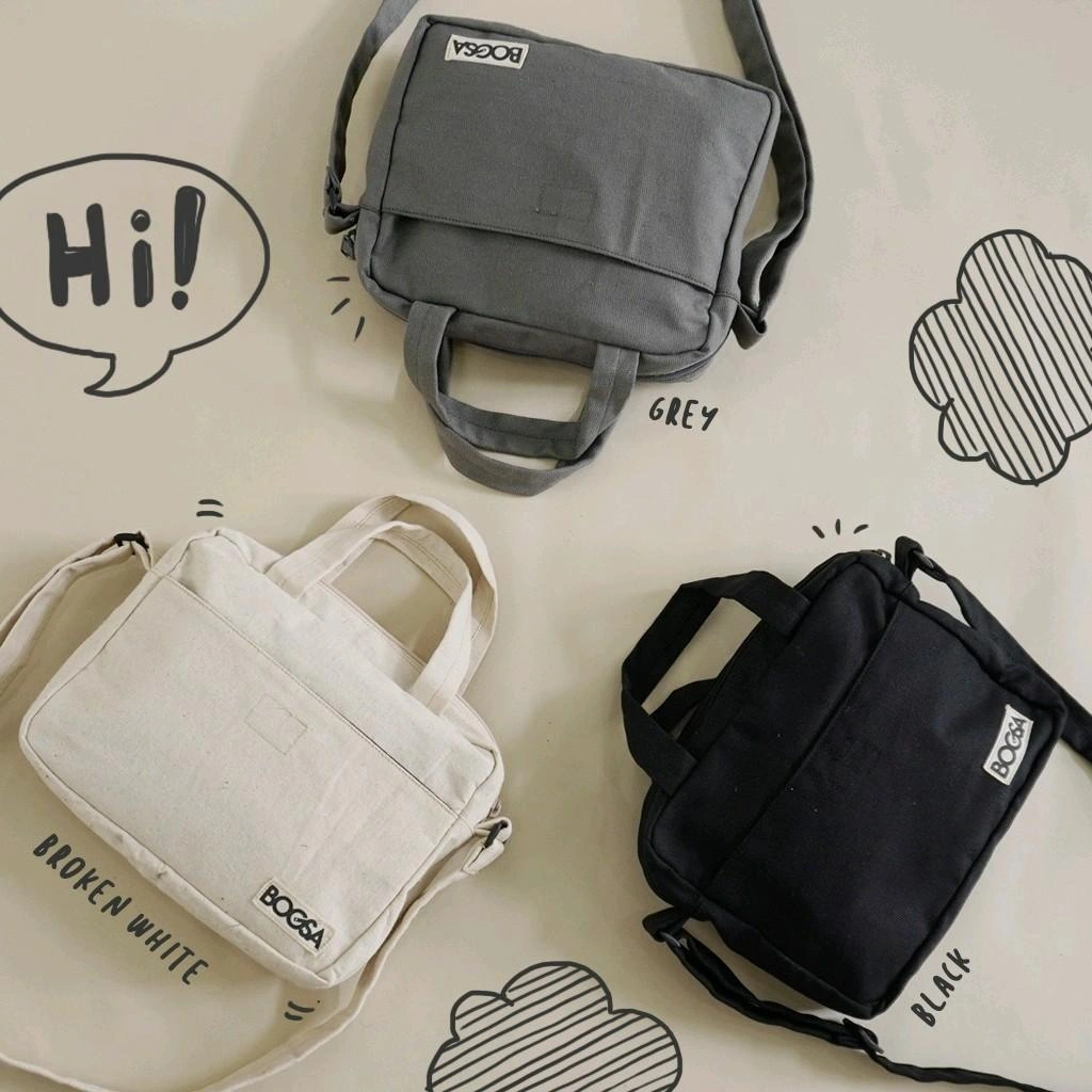 Bogsa Poppy Slingbag Tas Selempang & Bahu Wanita Pria Unisex Canvas