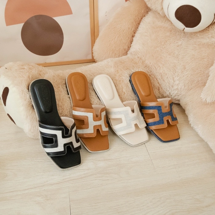 La Vita E Bella Hazel Sandal Flat Wanita model slides Empuk Teplek Elegan Kekinian [LX 801]
