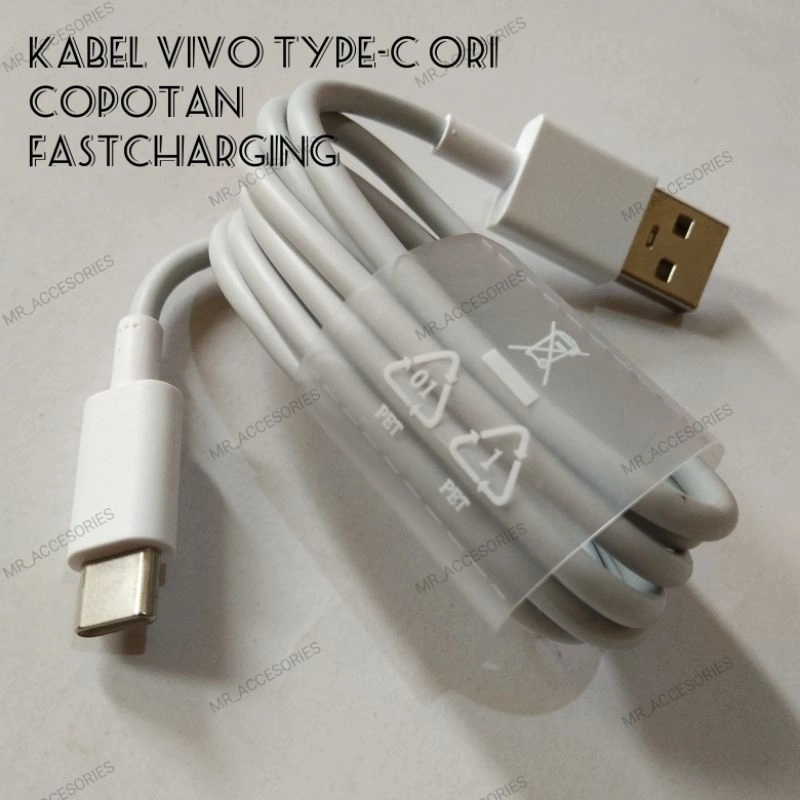 Kabel data vivo type C Original fast charging Y30 Y30i Y31 Y33 Y50 Y21 V19 X50 Ori 100% Bawaan Hp