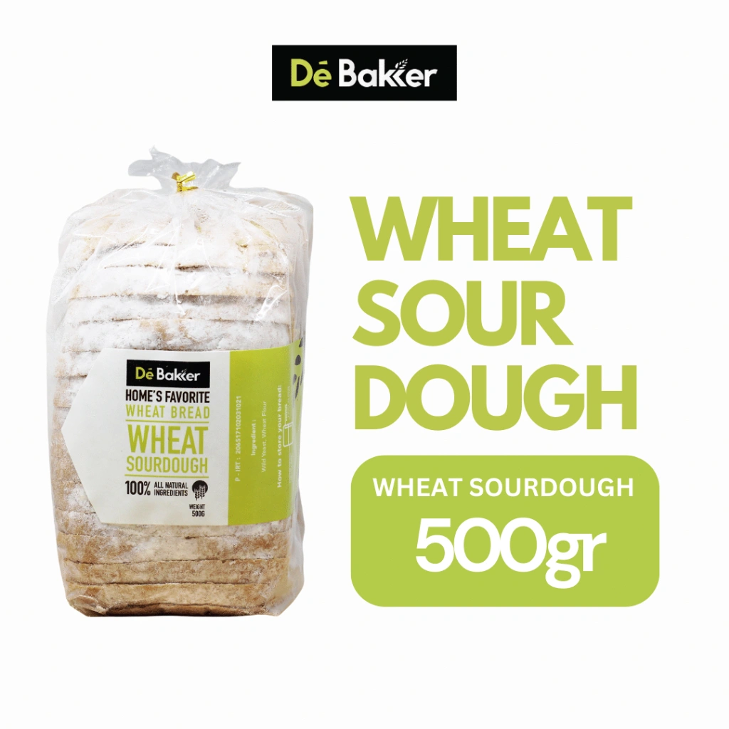 Debakker Wheat Sourdough Roti Tawar Enak - Healthy Food - Diet Snack - Vegan Friendly - Bread Roti