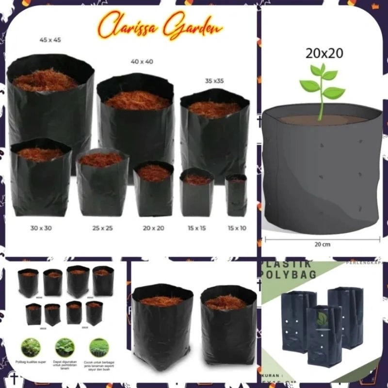 POLYBAG TANAMAN | KANTONG TANAMAN l POT TANAMAN BAHAN TEBAL
