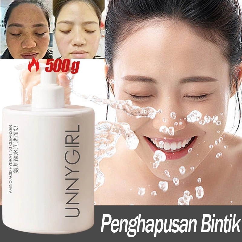 Pembersih wajah anti bintik untuk wanita 100% pembersih wajah anti bintik Kapasitas besar 500g
