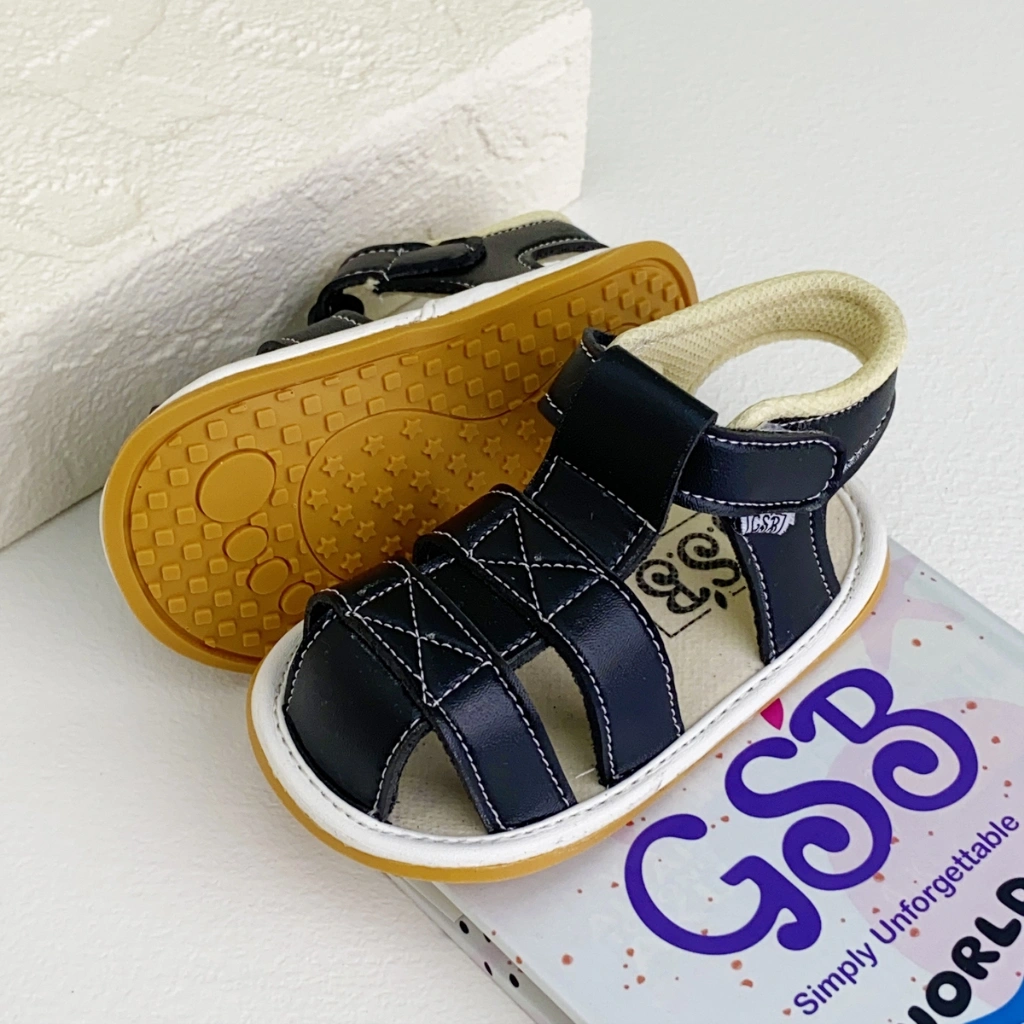 sandal bayi prewalker bayi umur 2 - 12 bulan model casual S04 polos HITAM Terbaru ringan & Anti Slip