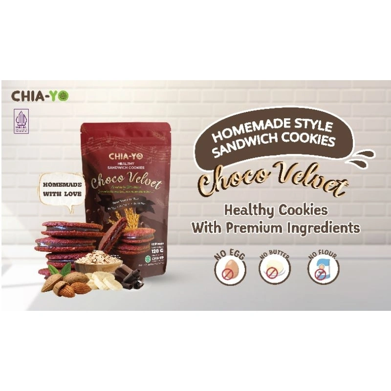 Chiayo Cookies Sandwich Choco Velvet