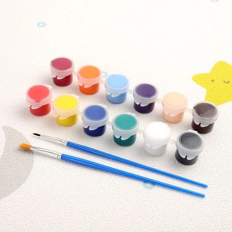 Acrylic Colour Set 6 Warna - Cat Akrilik Kanvas Lukis Canvas Paint Acrylic Color 3 Ml